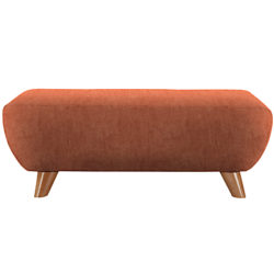G Plan Vintage The Sixty Seven Footstool Velvet Copper